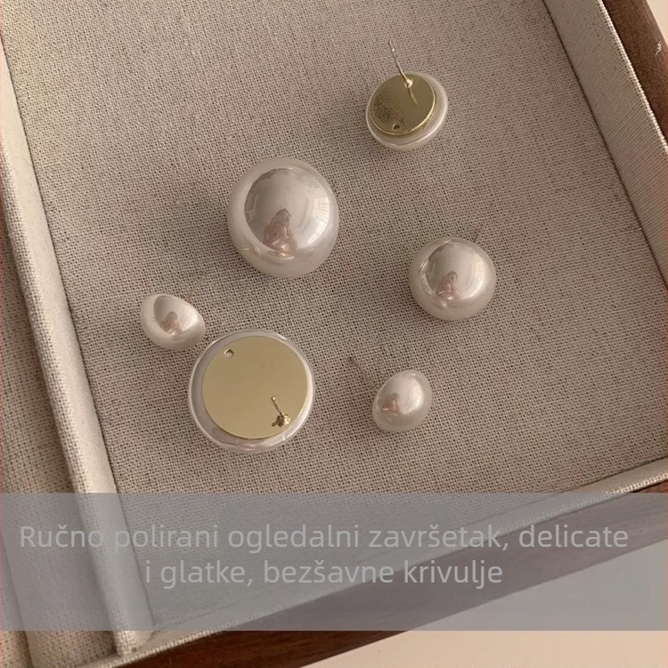 Bakrene geometrijske naušnice, elektroplatirane, originalni dizajn, za žene