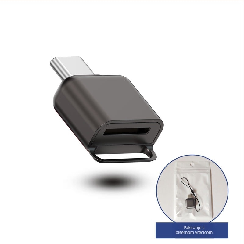 TF čitač kartica od cinkovog legura, USB-C OTG, podrška TF kartica, USB 2.0, KD-101