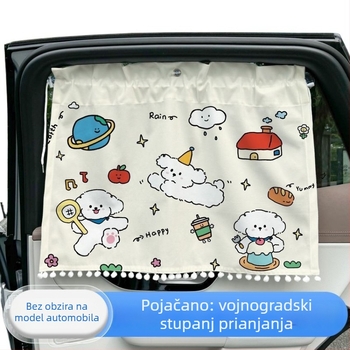 Auto prozor zasjenjenje za djecu, zaštita od sunca i toplinska izolacija, pričvršćivanje usisnim čašicama (Materijal: PMMA; Instalacija: usisne čašice; Kompatibilni modeli: posvećeno pokrivanje vozila; Marka: Drugo)