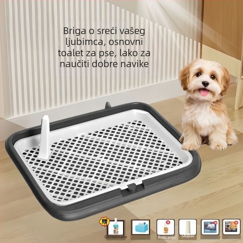 Plastično kućno WC za pse – dvostruki sloj, protiv prskanja urina, protiv gazenja, za štence, kućna upotreba