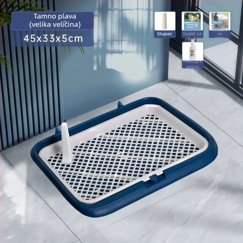 Plastično kućno WC za pse – dvostruki sloj, protiv prskanja urina, protiv gazenja, za štence, kućna upotreba