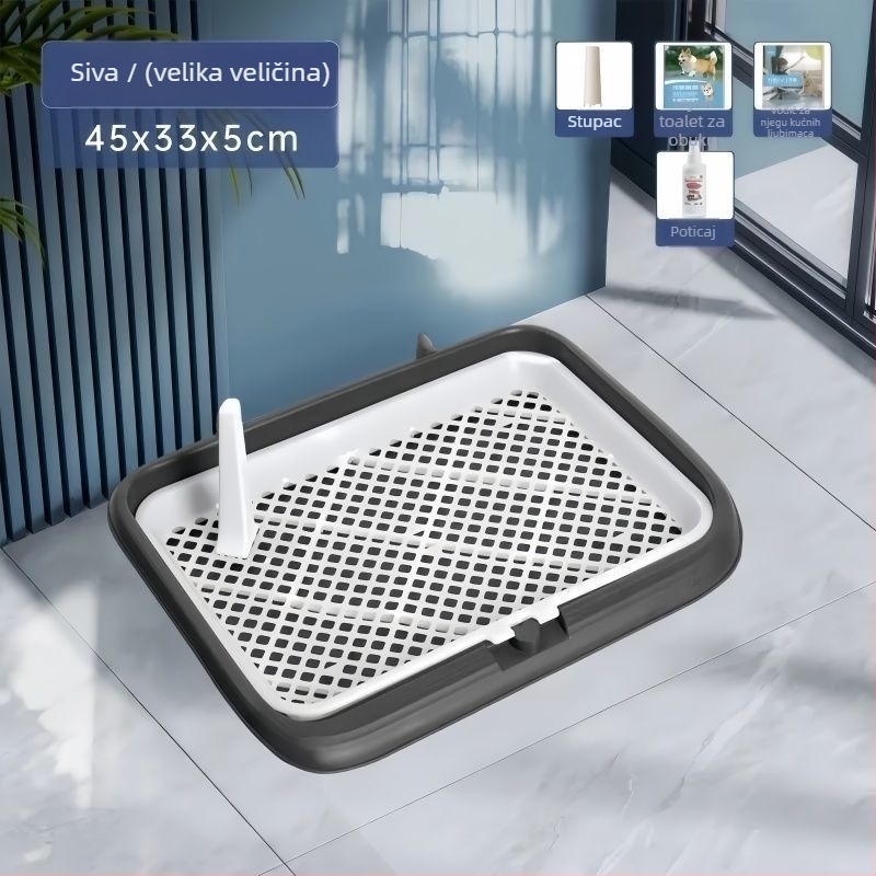 Plastično kućno WC za pse – dvostruki sloj, protiv prskanja urina, protiv gazenja, za štence, kućna upotreba