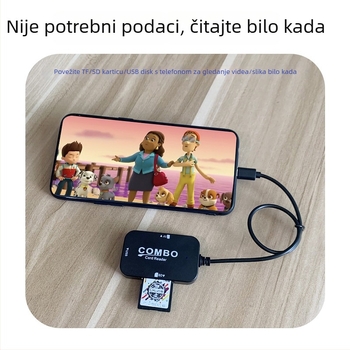 Višefunkcijski USB čitač SD/TF kartica s Micro/Type-C sučeljem (USB 2.0, vanjska instalacija, ABS kućište, podrška SD/TF kartica)