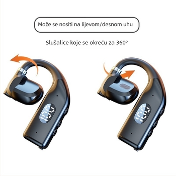 Bežične Bluetooth slušalice, univerzalne za lijevo i desno uho, izvan kanala, duga baterija, visoka kvaliteta
