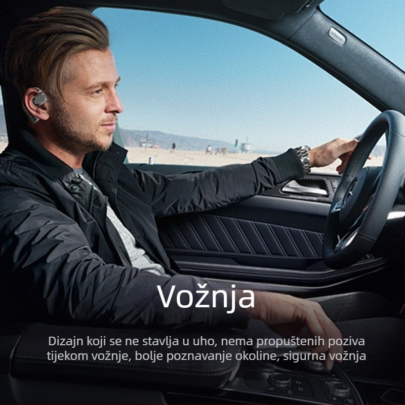 Bežične Bluetooth slušalice, univerzalne za lijevo i desno uho, izvan kanala, duga baterija, visoka kvaliteta