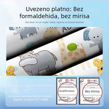 Magnetska automobil sunčana zavjesa za bočni prozor — karikatura stil, univerzalno, visiće, debeli neproziran poliesterski materijal