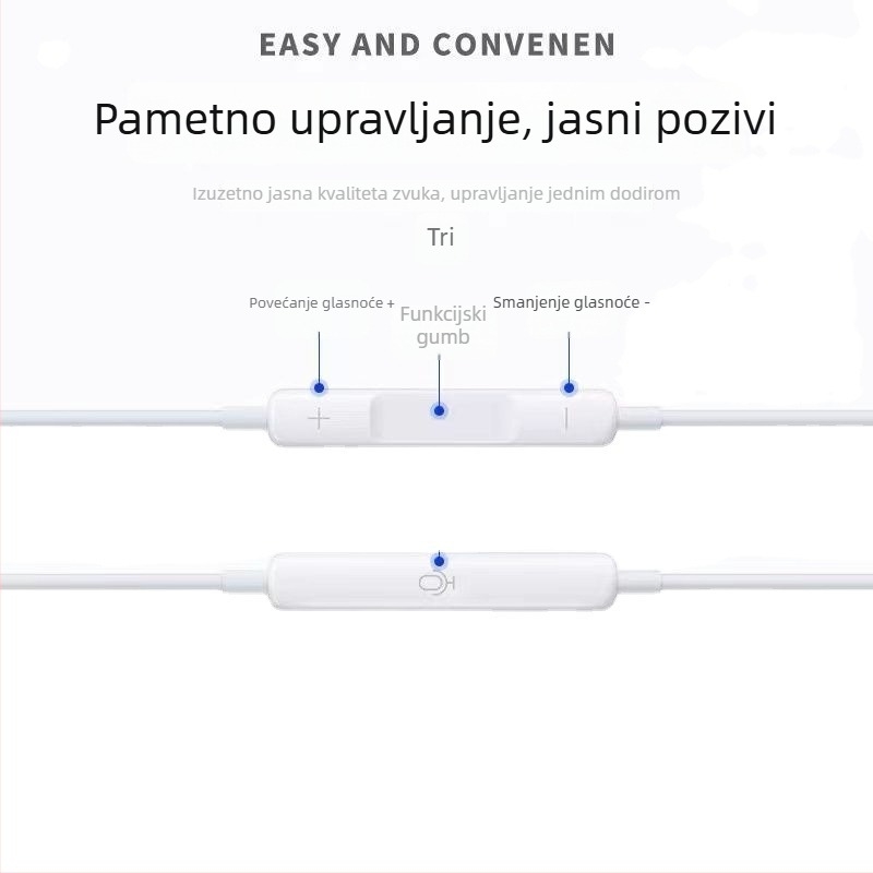 Huawei Nova 13 Pro žične in-ear slušalice Type-C sučelje, mikrofon, izolacija buke