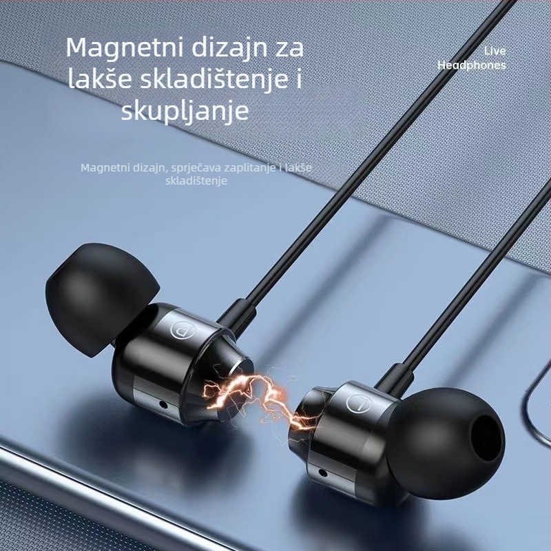 PC in-ear žične slušalice, model S5, dinamički reproduktor, kabel 2–3 m, osjetljivost 106 dB
