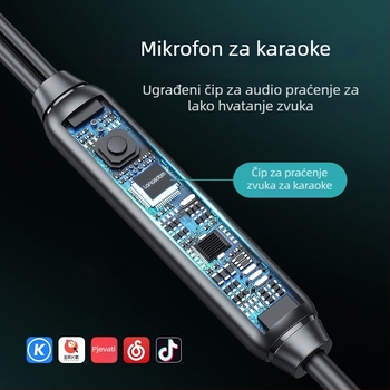 Langston V6 žični PC headset s mikrofonom, 3,5 mm, 20–20000 Hz, 32 Ω, 2 m kabel