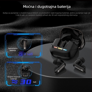 Bežične in-ear slušalice sa aktivnim poništavanjem šuma, Bluetooth 5.4, 13 mm driver, trajanje baterije 4–8 h