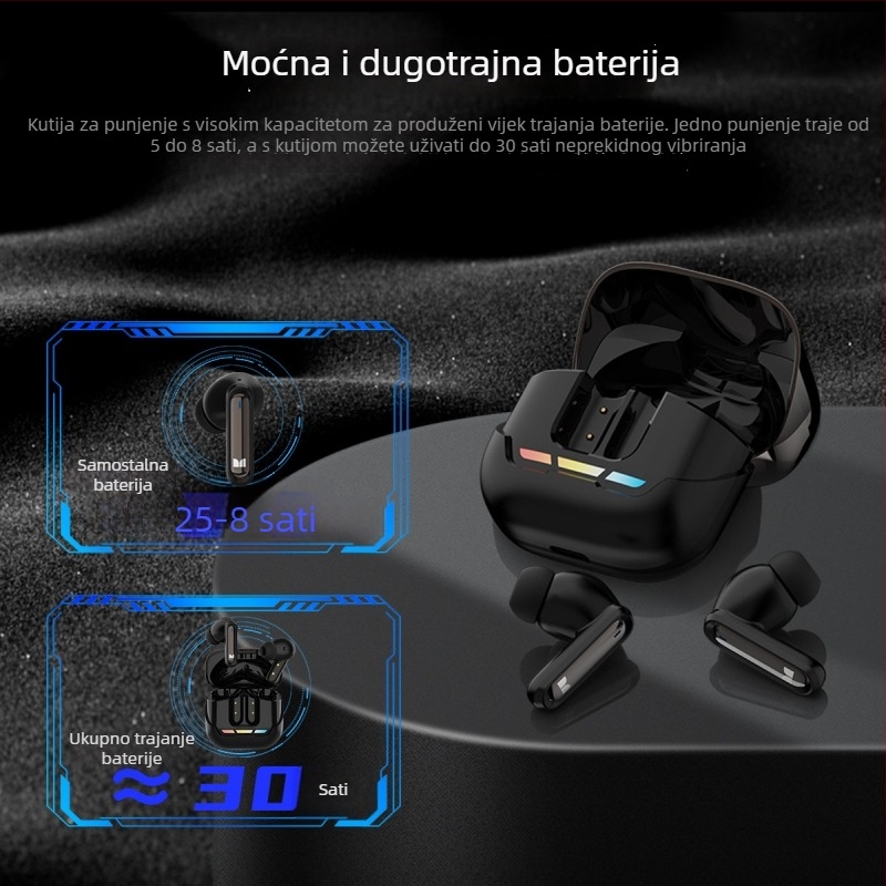 Bežične in-ear slušalice sa aktivnim poništavanjem šuma, Bluetooth 5.4, 13 mm driver, trajanje baterije 4–8 h