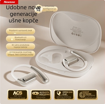 Slušalice s kondukcijom kostiju za Newman S1 Pro — otvoreni sportski dizajn, Bluetooth 5.4, IPX5, trajanje baterije preko 8 sati