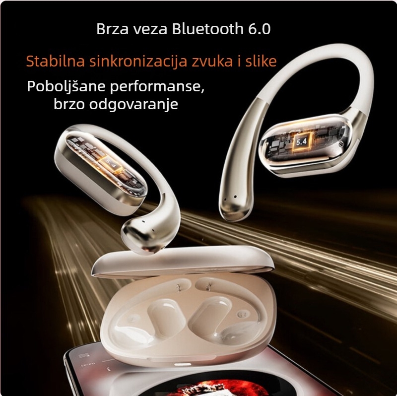 Slušalice s kondukcijom kostiju za Newman S1 Pro — otvoreni sportski dizajn, Bluetooth 5.4, IPX5, trajanje baterije preko 8 sati