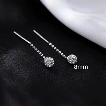 Naušnice sa cirkonima, geometrijski oblik, jednostavan stil, za žene, jesen 2025