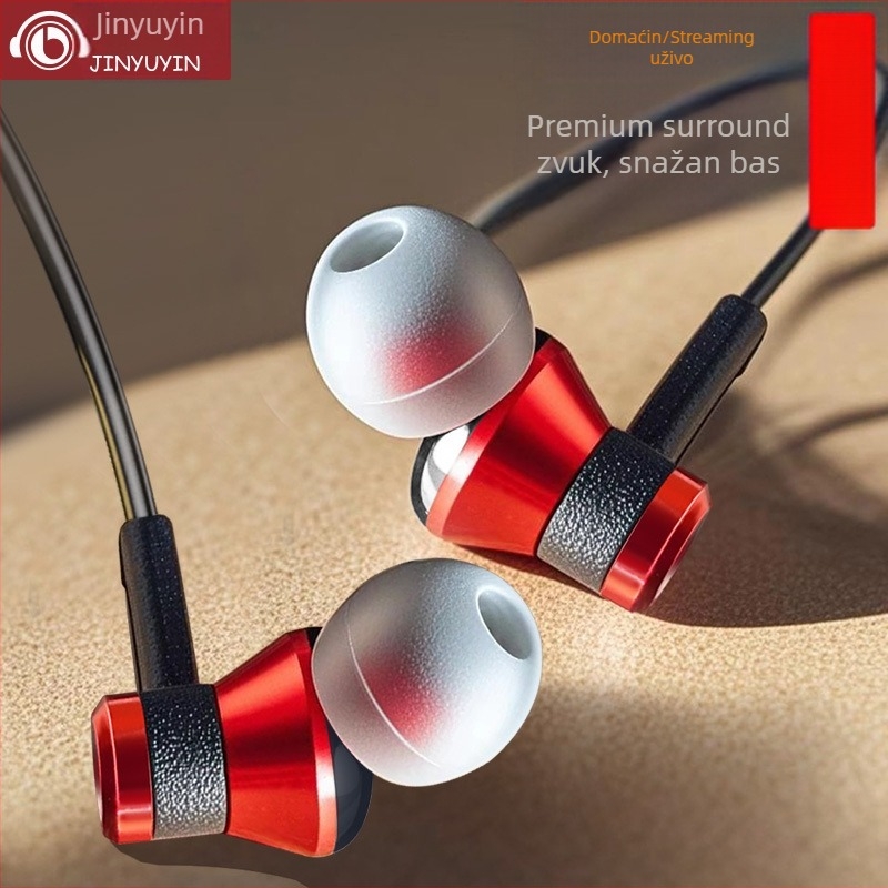 Računalne slušalice s 2 m kabelom, in-ear stil, 3,5 mm priključak, s mikrofonom, Iron Man dizajn, model J112 (frekvencijski opseg 20-20 kHz, 10 mm driver, težina 25 g)