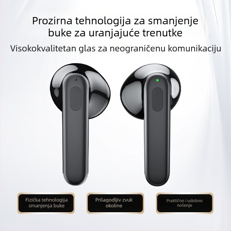 Bežične slušalice Bluetooth 5.3, trajanje baterije 4–8 sati, značajno smanjenje buke, digitalni zaslon, domet 10 m