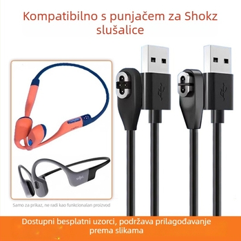 Prilagođeni magnetski punjač za slušalice s koštanom vodljivošću OpenSwim Pro S710/S810, bakar materijal, uključuje podatkovni kabel i priručnik