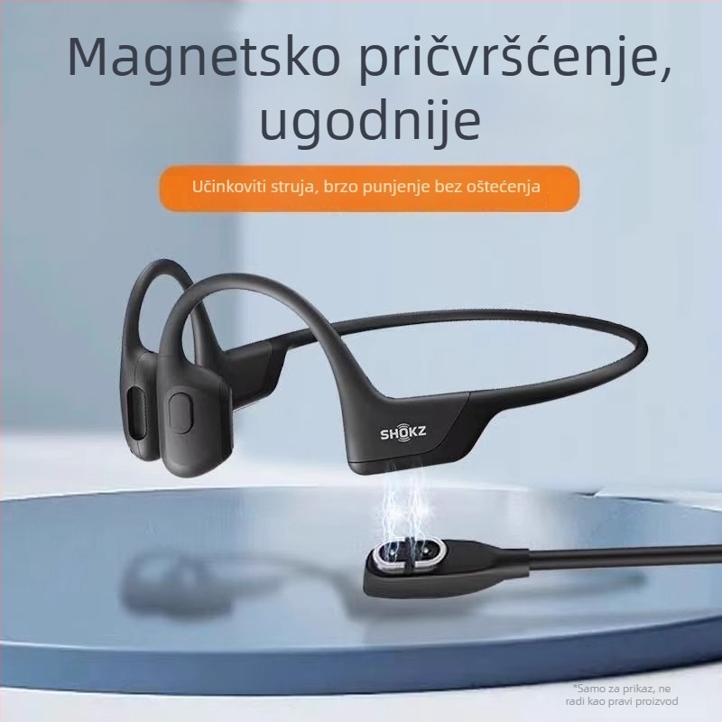 Prilagođeni magnetski punjač za slušalice s koštanom vodljivošću OpenSwim Pro S710/S810, bakar materijal, uključuje podatkovni kabel i priručnik