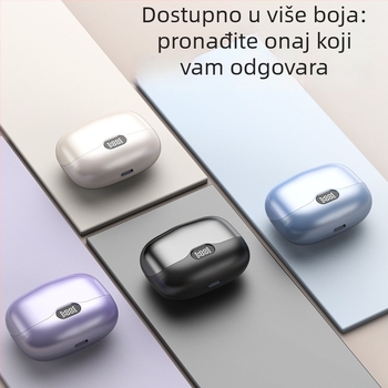 Klip-on slušalice s kostnom kondukcijom Bluetooth 5.0, aktivno poništavanje šuma, trajanje baterije 4–8 sati