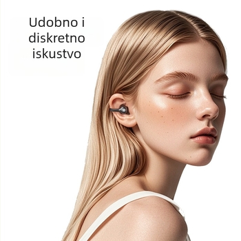 Klip-on slušalice s kostnom kondukcijom Bluetooth 5.0, aktivno poništavanje šuma, trajanje baterije 4–8 sati