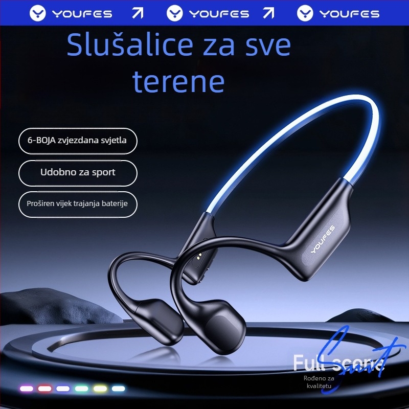 Bluetooth slušalice s koštanom vodljivosti, visi tip, IPX8 vodootporne, bežične sa mikrofonom, model X6