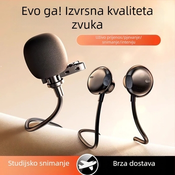 K10 žične in-ear slušalice s mikrofonom za live streaming, karaoke i igranje igara (3,5 mm, Ø14,2 mm zvučnik, 1,2 m kabel, 20 Hz–20 kHz)