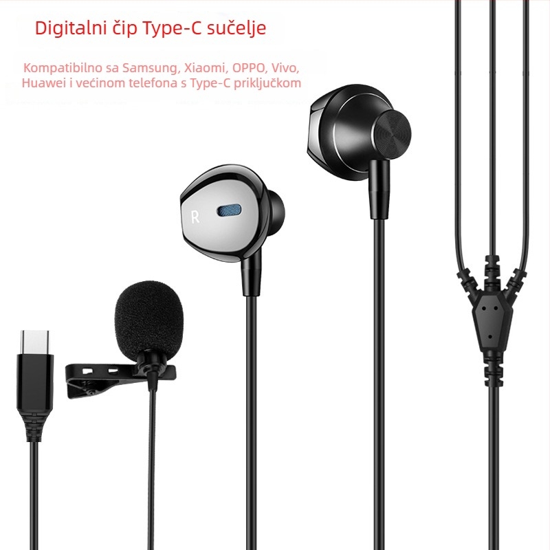 K10 žične in-ear slušalice s mikrofonom za live streaming, karaoke i igranje igara (3,5 mm, Ø14,2 mm zvučnik, 1,2 m kabel, 20 Hz–20 kHz)