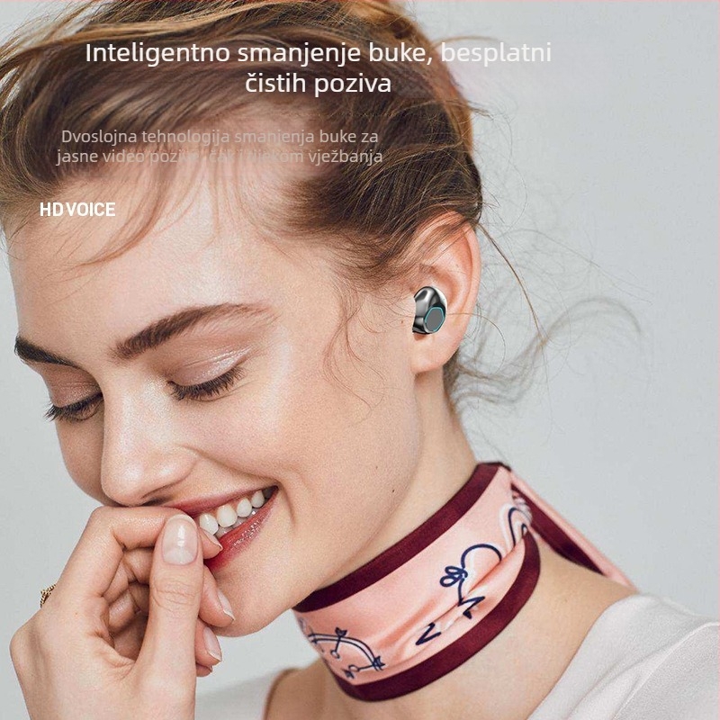 M48 bežične in-ear slušalice s digitalnim zaslonom, Bluetooth 5.4, IPX4, stereo, domet 15 m