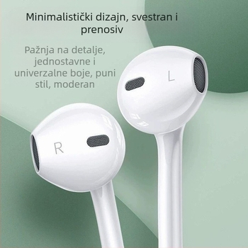 Huawei Mate60 Pro žične Type-C slušalice, polu-in-ear dizajn, kabelska kontrola, minimalistički stil