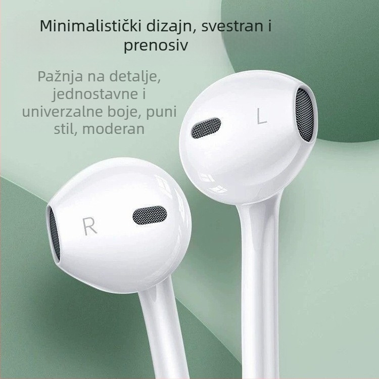 Huawei Mate60 Pro žične Type-C slušalice, polu-in-ear dizajn, kabelska kontrola, minimalistički stil