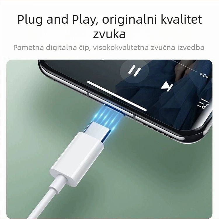 Huawei Mate60 Pro žične Type-C slušalice, polu-in-ear dizajn, kabelska kontrola, minimalistički stil