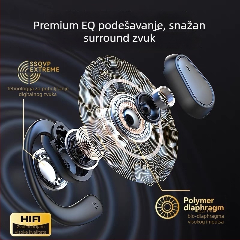 D88 Bežične slušalice za uho Bluetooth, HiFi zvuk, 13 mm driver, frekvencijski raspon 20 Hz-20 kHz