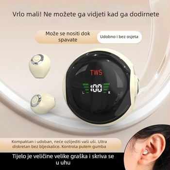 Bežične slušalice za san T09 s digitalnim zaslonom — BT 5.4, doseg 10 m, trajanje baterije 4–8 h, bilateralni stereo zvuk, vodootporne
