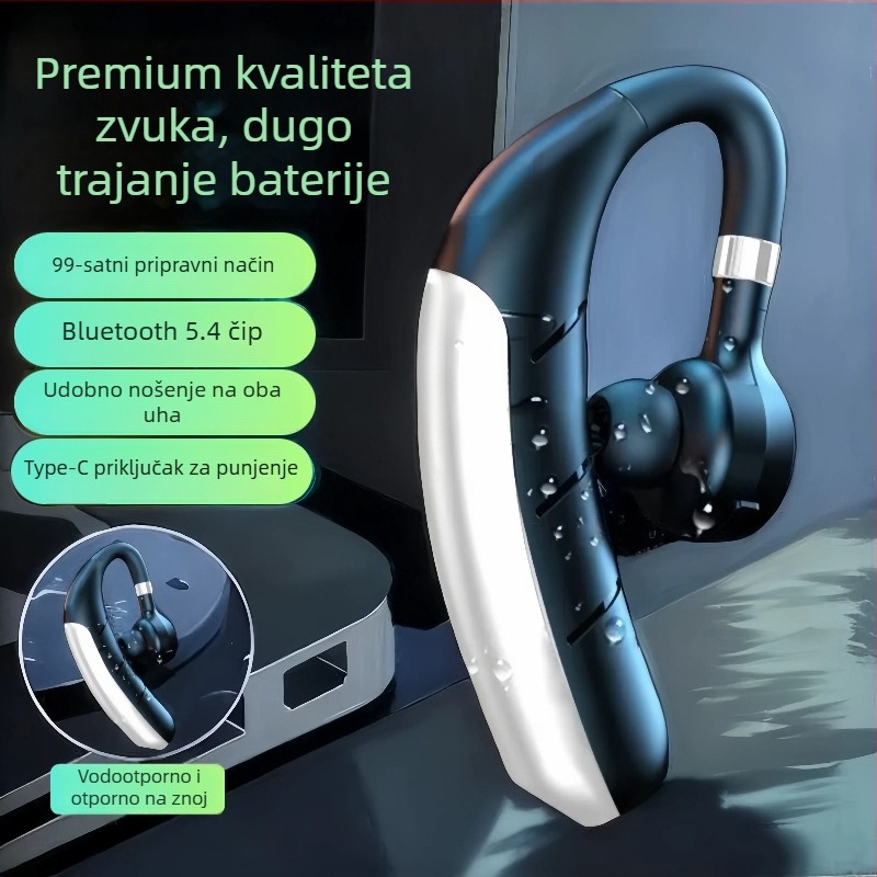 Lonely Leopard D23 Bluetooth bežične slušalice s kukom za uho, 14 mm zvučnik, mikrofon, USB dongle, univerzalna kompatibilnost