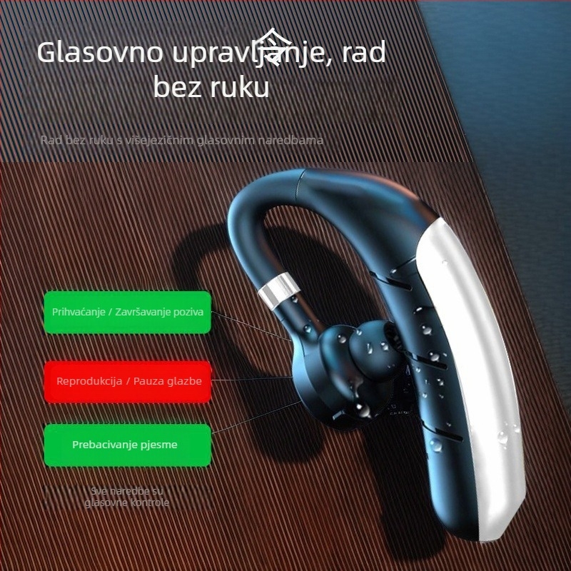 Lonely Leopard D23 Bluetooth bežične slušalice s kukom za uho, 14 mm zvučnik, mikrofon, USB dongle, univerzalna kompatibilnost