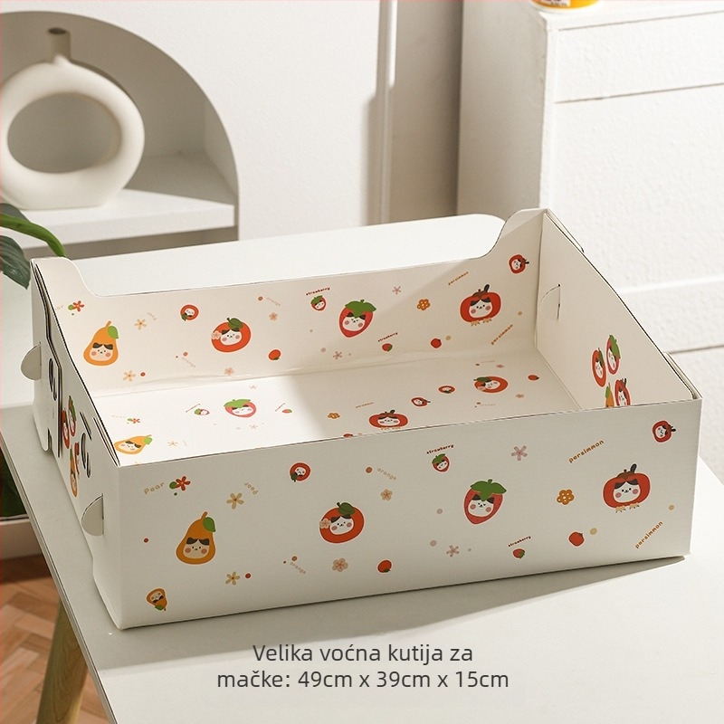 Jednokratna papirnata kutija za mačji pijesak, sklopiva, velika kapaciteta, univerzalna za mačke i pse