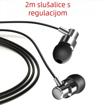 Ušne slušalice s kabelom, model T665, dinamički pogon, 2 m kabel, kompatibilno s iOS