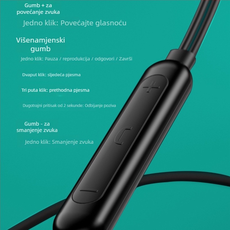 Type-C žične slušalice s mikrofonom, ušni dizajn, pokretna zavojnica, duljina kabla 120 cm, osjetljivost 113 dB