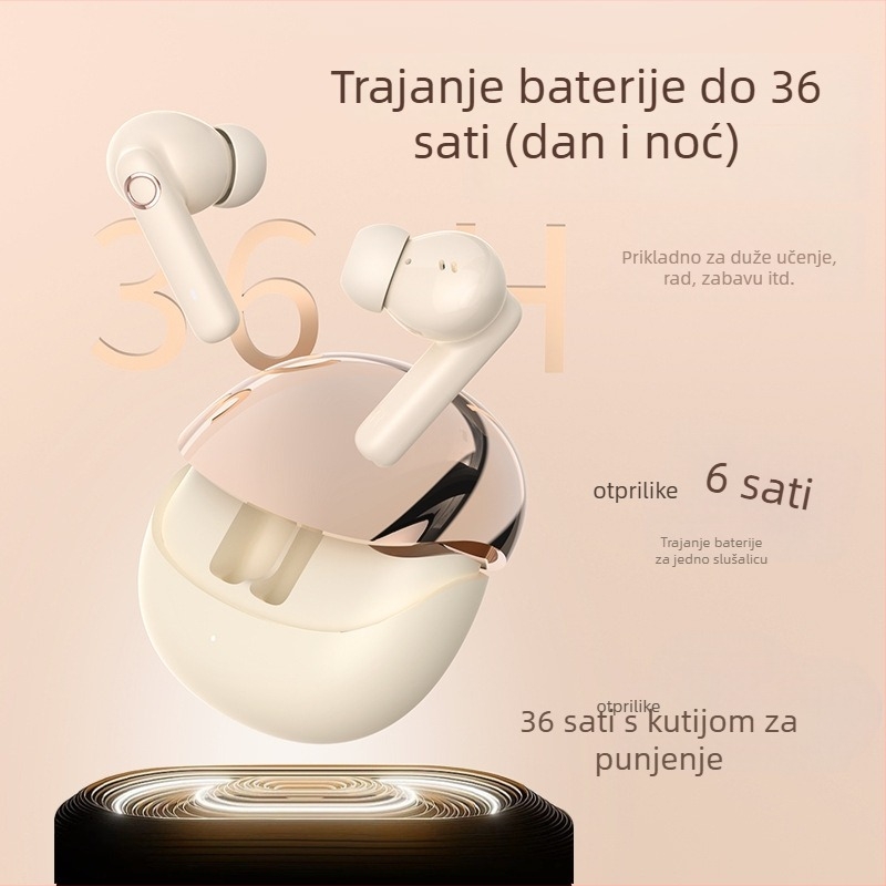 S12 Bežične In-Ear Slušalice s redukcijom buke, Bluetooth 5.0, IPX5, 4-8 h baterije, sportski dizajn