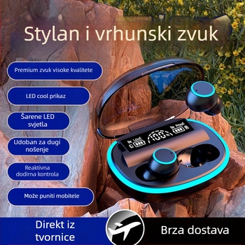 In-ear gaming Bluetooth slušalice, Bluetooth 5.3, domet 15 m, IPX5 vodootporne, digitalni prikaz napajanja, trajanje baterije 4–8 sati