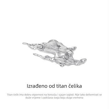 Broš za sako | Titan čelik | Unisex, minimalistički dizajn | Elektroplatiranje završni sloj | Dvostruka upotreba