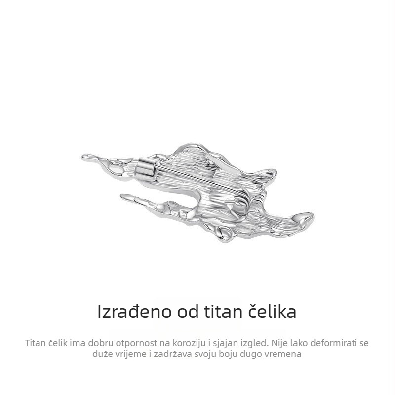 Broš za sako | Titan čelik | Unisex, minimalistički dizajn | Elektroplatiranje završni sloj | Dvostruka upotreba