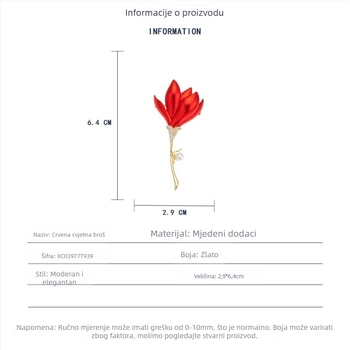 Mu Yu bakrena retro kineskog stila cvjetna broš – elegantna corsage igla za žene, dekoracija i poklon