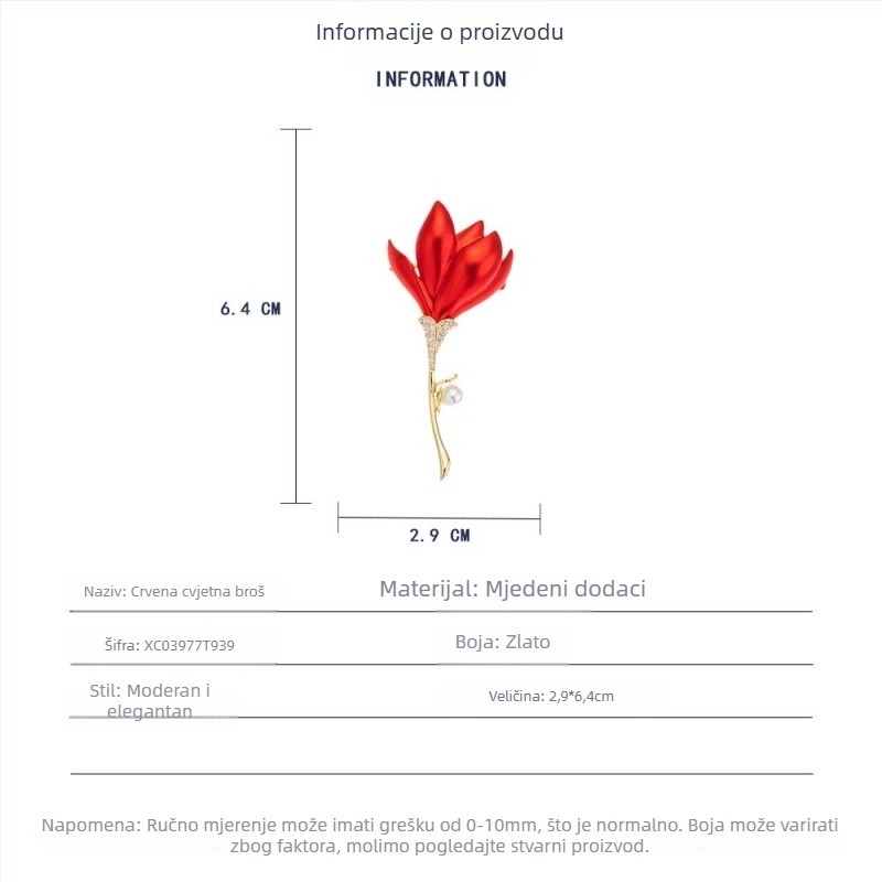 Mu Yu bakrena retro kineskog stila cvjetna broš – elegantna corsage igla za žene, dekoracija i poklon