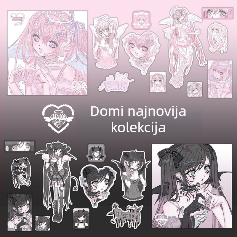 Set naljepnica za razglednice i DIY kućišta za telefon — sintetički papir, korejski stil, otisnuto