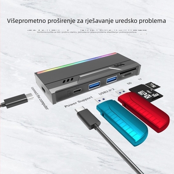 Kućište SSD M.2 NVMe NGFF – USB 3.0, 10Gbps, aluminijsko-plastično kućište, podržava do 6TB