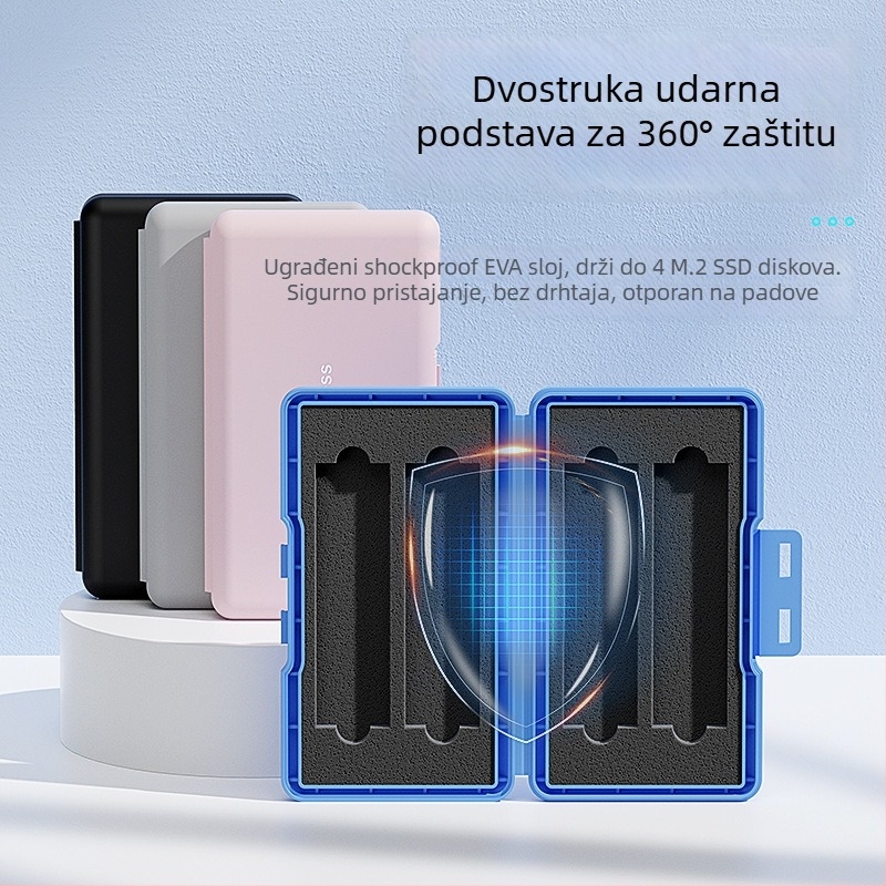 Kutija za pohranu M.2 SSD, Lan Shuo M1, PP kućište, OEM prerada, isporuka kao jedan komad