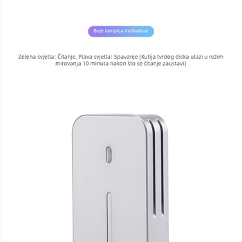 Kućište za SSD M.2 NVMe/NGFF 2230, dvostruki protokol, USB 10 Gbps, CNC aluminijsko kućište s hlađenjem