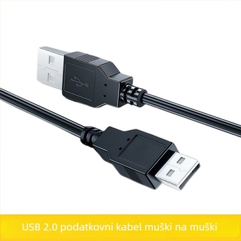USB 2.0 A–A kabel za prijenos podataka, muški–muški, USB kabel za prijenos podataka, bakar-nikl premaz, duljine 1 m, 1,5 m, 1,8 m, 3 m