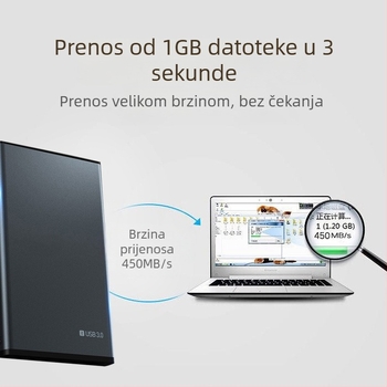 Vanjsko metalno kućište za laptop SATA HDD/SSD s USB 3.0